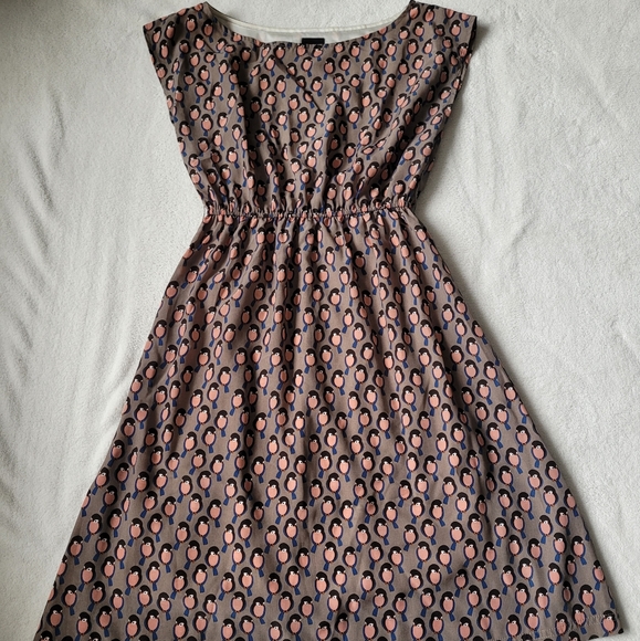 Bird print mini dress - sz xs - Picture 1 of 6